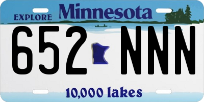 MN license plate 652NNN