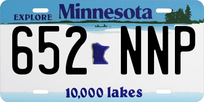 MN license plate 652NNP