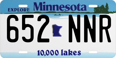 MN license plate 652NNR