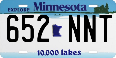 MN license plate 652NNT