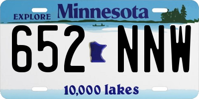 MN license plate 652NNW