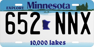 MN license plate 652NNX