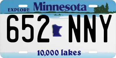 MN license plate 652NNY