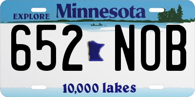 MN license plate 652NOB