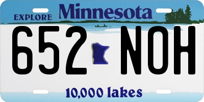 MN license plate 652NOH