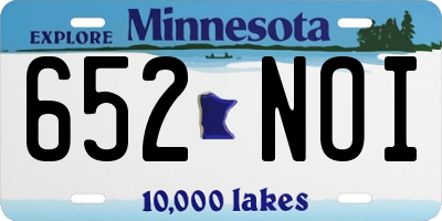 MN license plate 652NOI