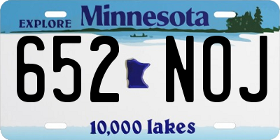 MN license plate 652NOJ