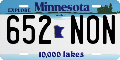 MN license plate 652NON