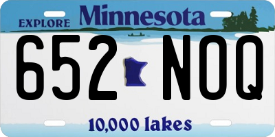 MN license plate 652NOQ