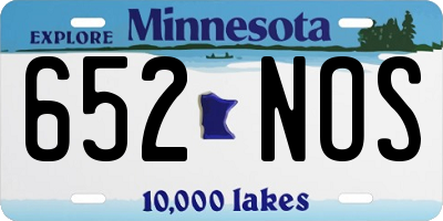 MN license plate 652NOS