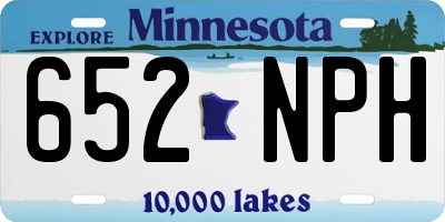 MN license plate 652NPH