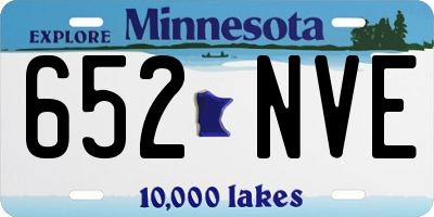 MN license plate 652NVE