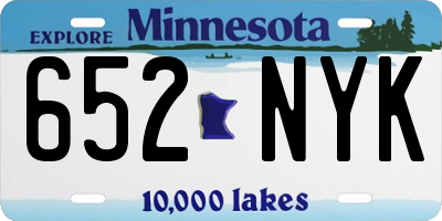 MN license plate 652NYK