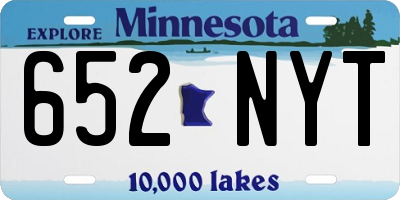 MN license plate 652NYT