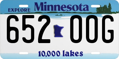 MN license plate 652OOG