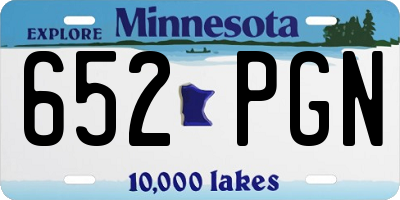MN license plate 652PGN