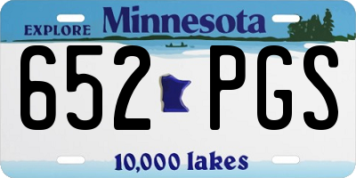 MN license plate 652PGS