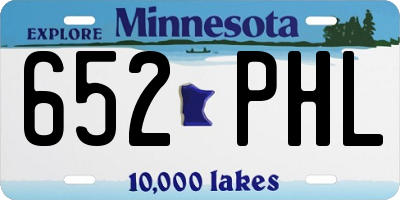 MN license plate 652PHL