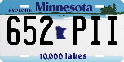 MN license plate 652PII