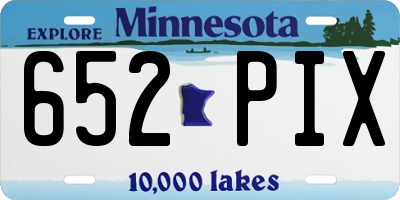 MN license plate 652PIX