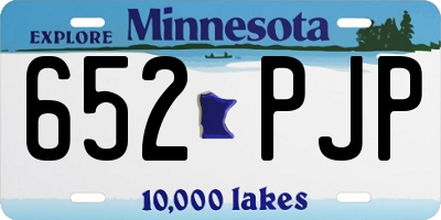 MN license plate 652PJP
