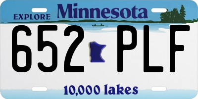 MN license plate 652PLF