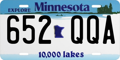 MN license plate 652QQA