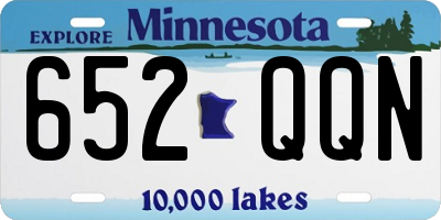 MN license plate 652QQN