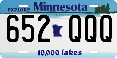 MN license plate 652QQQ