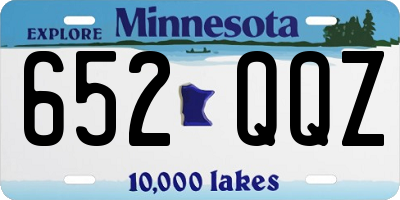 MN license plate 652QQZ