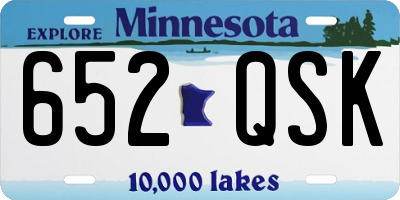 MN license plate 652QSK