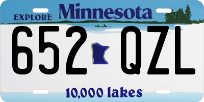MN license plate 652QZL