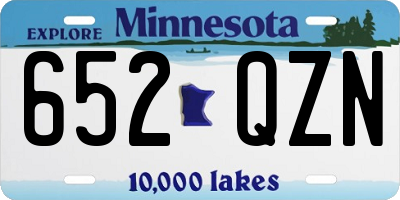 MN license plate 652QZN