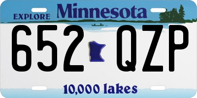 MN license plate 652QZP