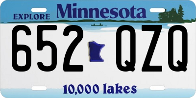 MN license plate 652QZQ