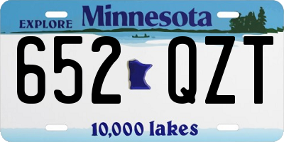 MN license plate 652QZT