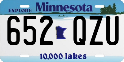 MN license plate 652QZU