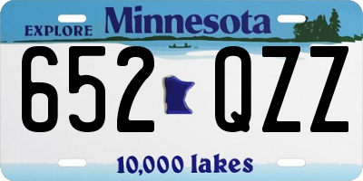 MN license plate 652QZZ