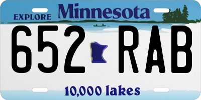MN license plate 652RAB