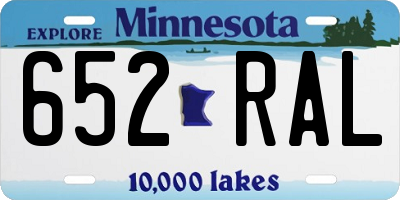 MN license plate 652RAL