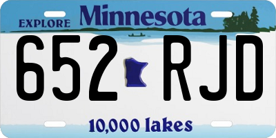 MN license plate 652RJD