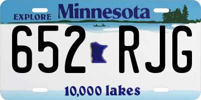 MN license plate 652RJG