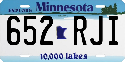 MN license plate 652RJI
