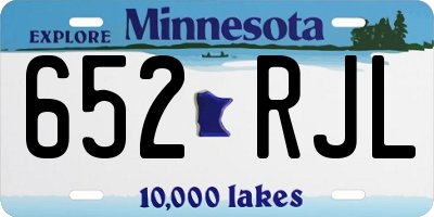 MN license plate 652RJL