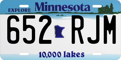 MN license plate 652RJM