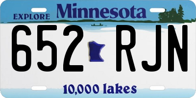 MN license plate 652RJN