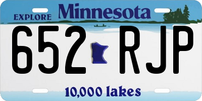 MN license plate 652RJP