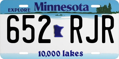 MN license plate 652RJR
