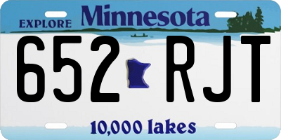 MN license plate 652RJT