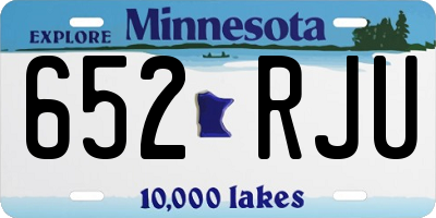 MN license plate 652RJU